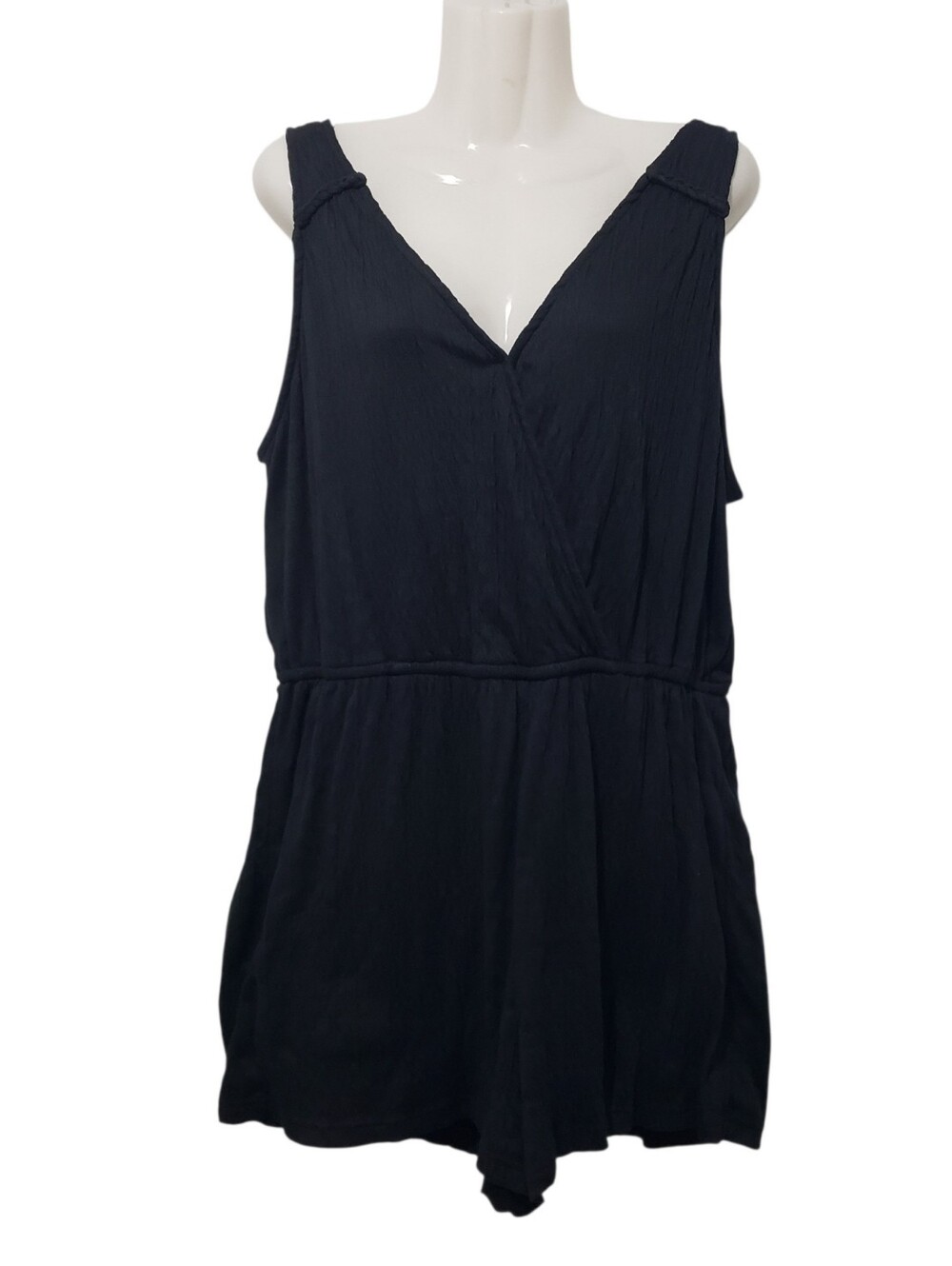 UNIVERSAL THREAD Black V-Neck Sleeveless Romper | XXL